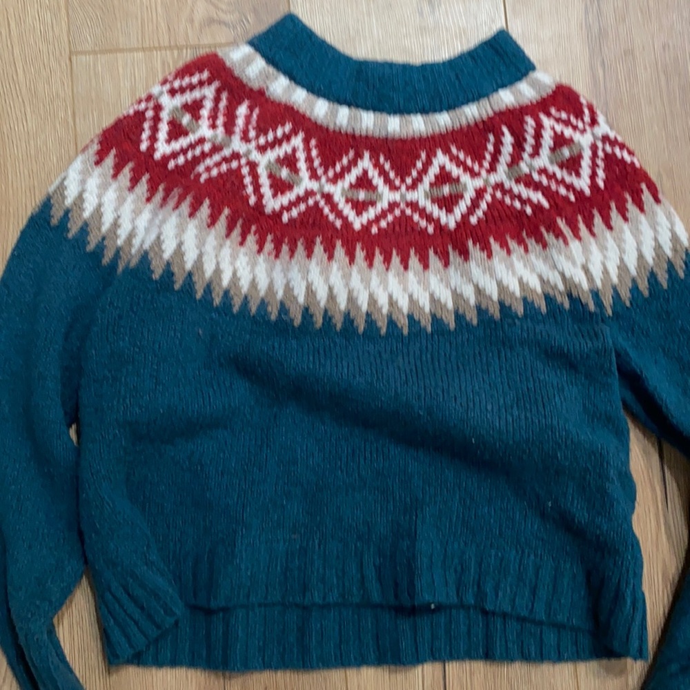 American eagle fair aisle knit sweater boho retro